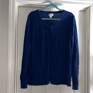 Blue button cardigan